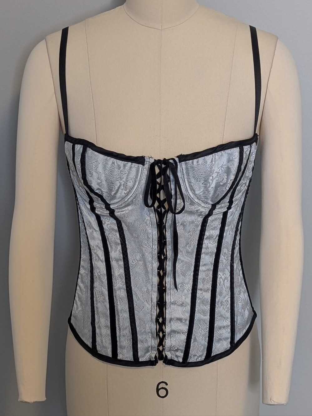 Frederick's of Hollywood Light‎ Blue Corset Top Size 34